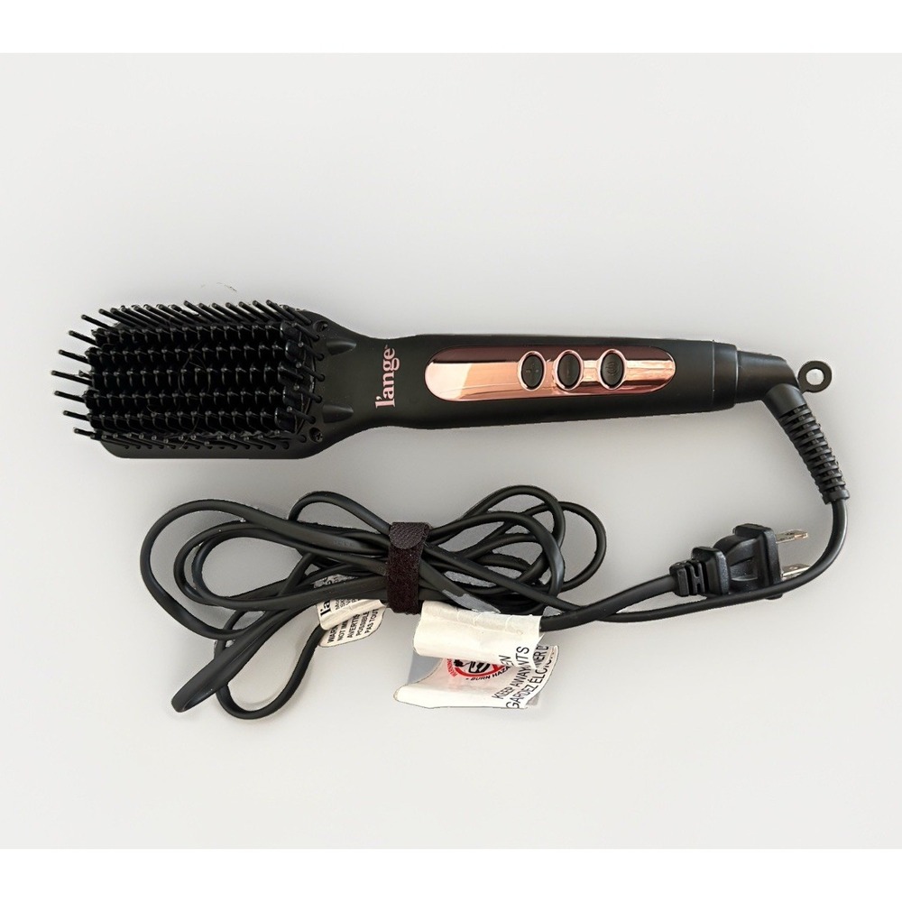 L'ange Le Vite Hair Straightening Brush Women OS Black Rose Gold HT018Y